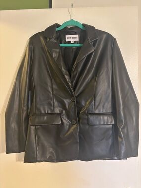 Steve Madden Faux Leather Blazer